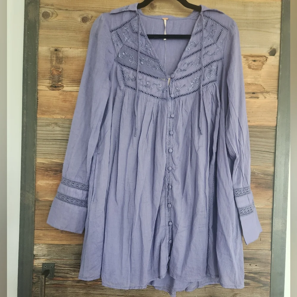Free People Haddie Mini Dress Light Purple Gorgeous NWT XS - Picture 5 of 9